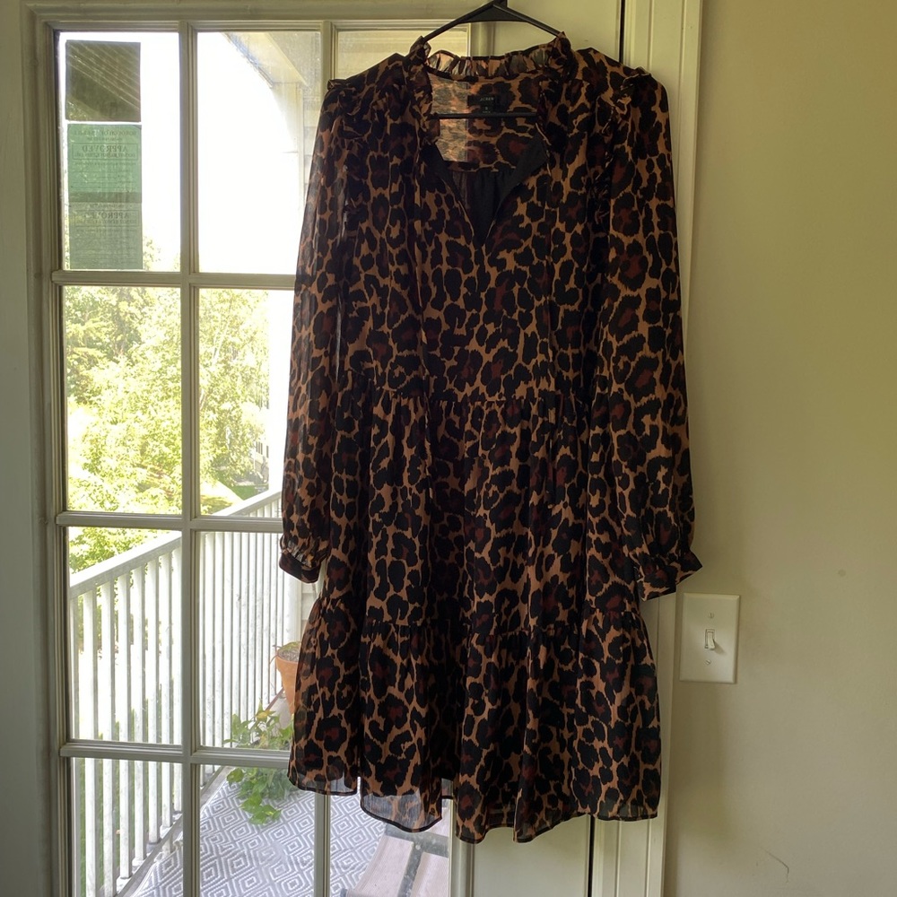 J Crew leopard dress